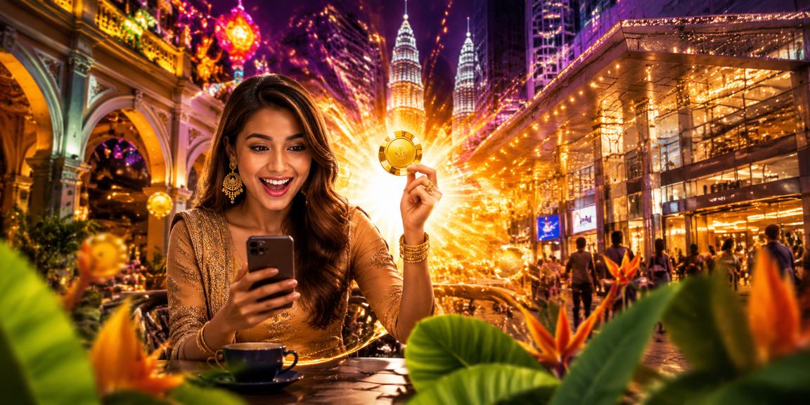 Pemain mengakses loteri g700 melalui telefon pintar di Kuala Lumpur